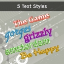 Image for 5 Happy Text Style Actions - 30011